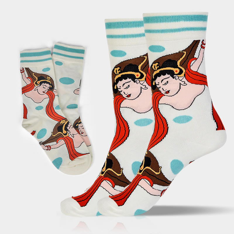 Buddha Stones décontractées Dunhuang Feitian Design Micro Crew pour femmes Buddha Stones - image 2