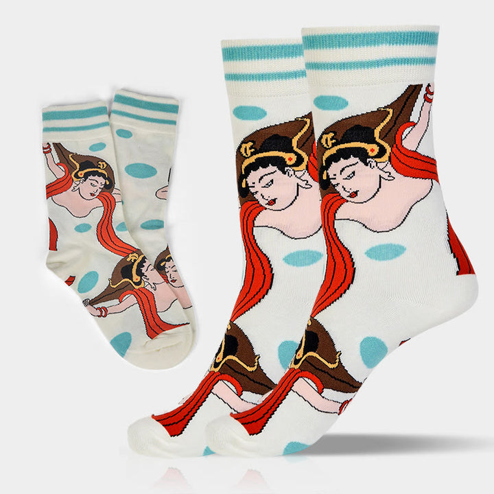 Buddha Stones décontractées Dunhuang Feitian Design Micro Crew pour femmes Buddha Stones - image 2