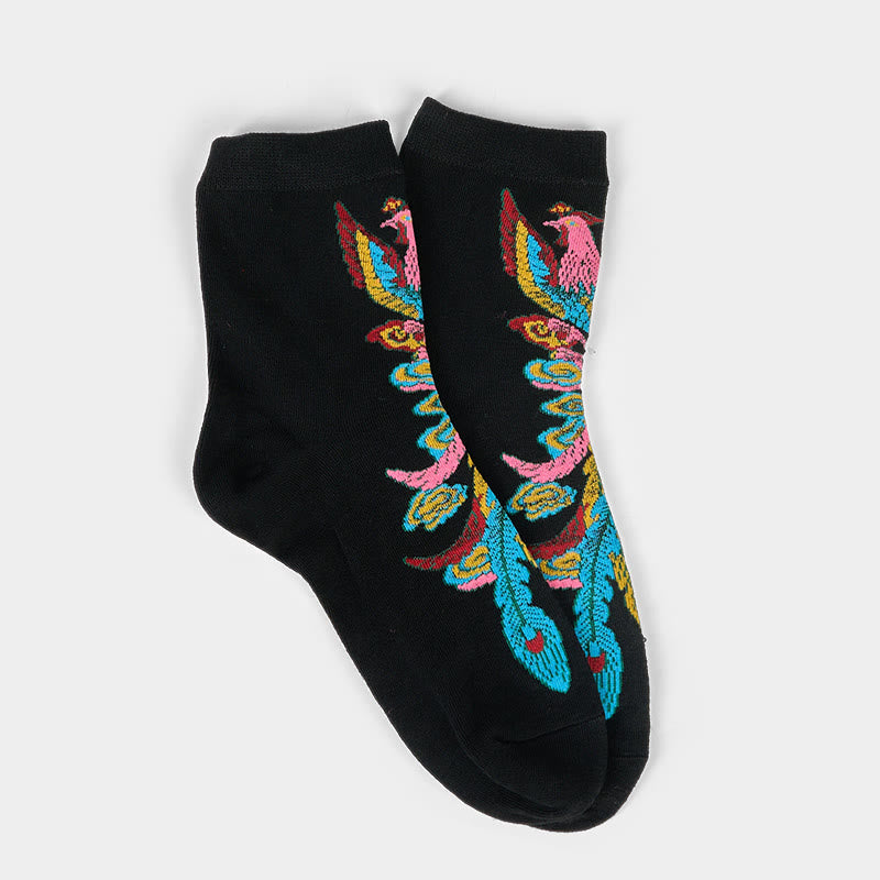 Lot de 3 paires de Buddha Stones décontractées multicolores pour femme Motif Phoenix - image 8