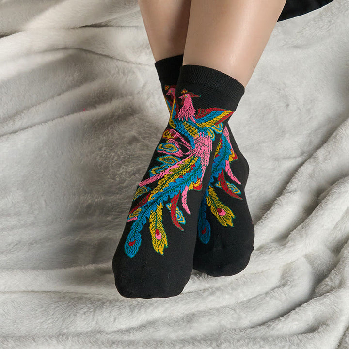 Lot de 3 paires de Buddha Stones décontractées multicolores pour femme Motif Phoenix - image 4