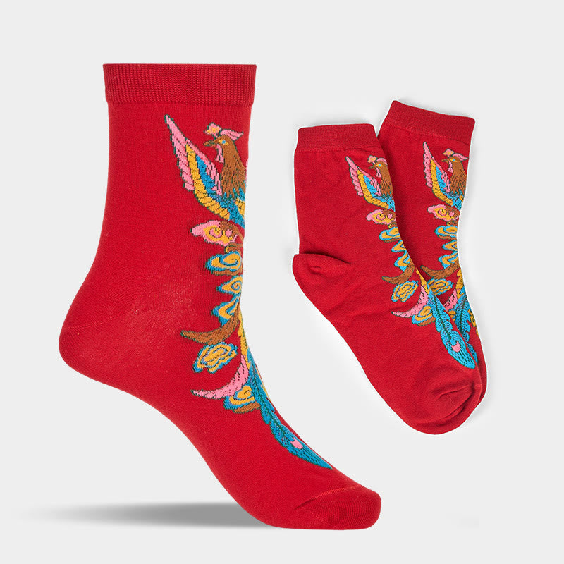 Lot de 3 paires de Buddha Stones décontractées multicolores pour femme Motif Phoenix - image 24