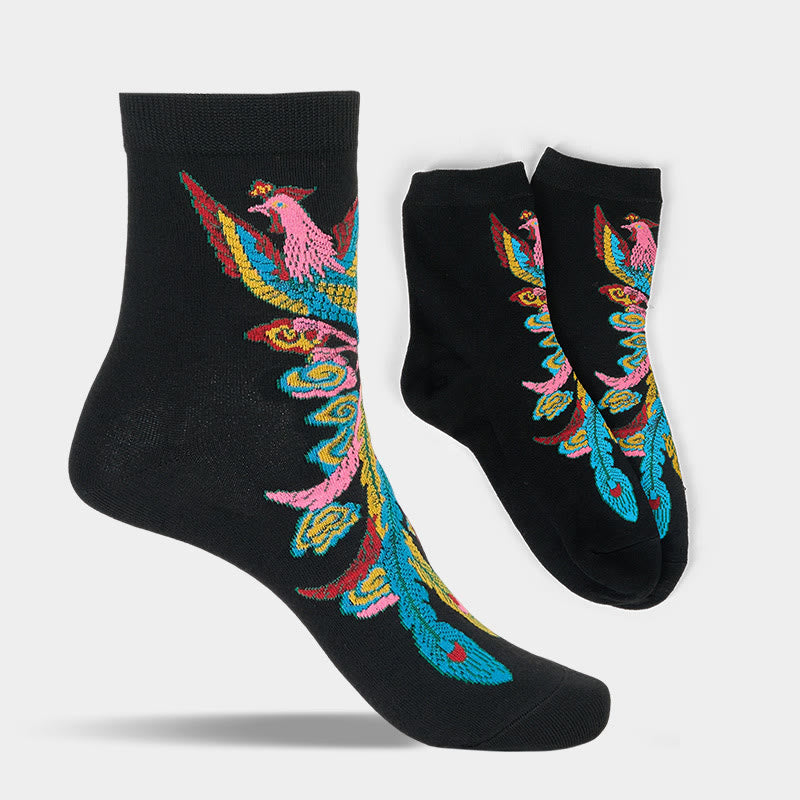 Lot de 3 paires de Buddha Stones décontractées multicolores pour femme Motif Phoenix - image 2