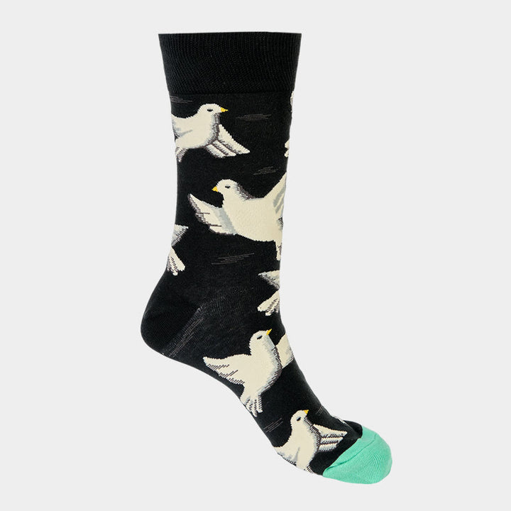 Chaussettes unisexes en coton à motif Buddha Stones Doves pour hommes et femmes - image 4