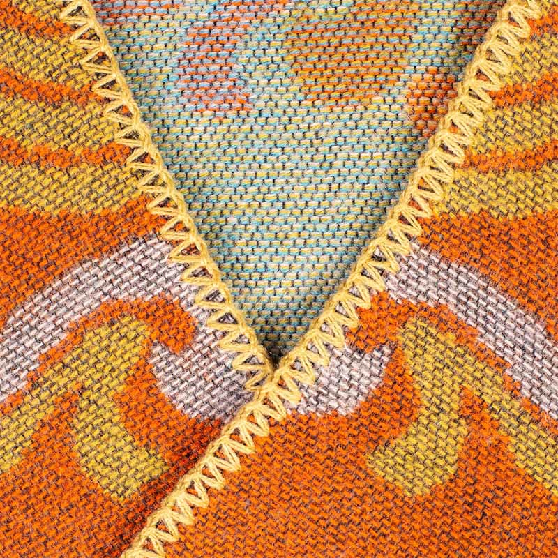 Écharpe châle unisexe confortable avec motif de grue et de nuage de bon augure, motif Buddha Stones tibétain ouvert sur le devant - image 1