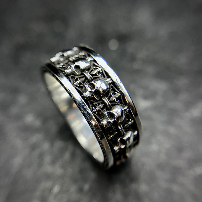 Bague en cuivre représentant un crâne du Seigneur de la forêt des cadavres, Buddha Stones , Nouveau départ - Crâne de cuivre - image 0