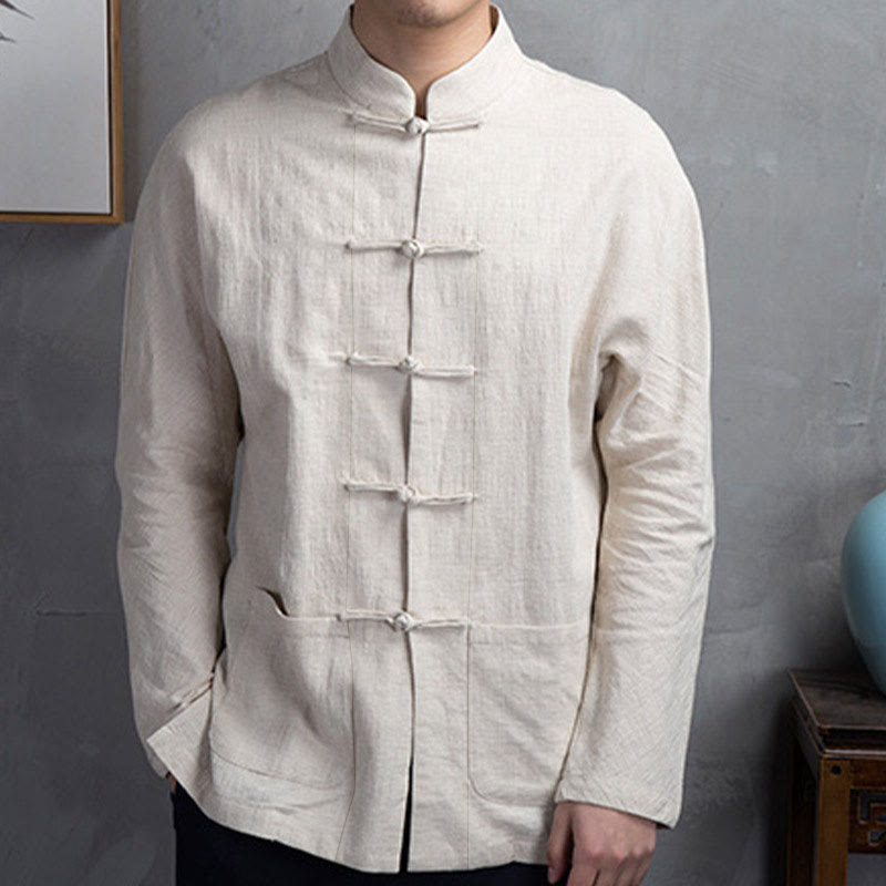 Chemise décontractée à boutons grenouille pour homme, couleur unie, motif Buddha Stones - Chiffon au citron - États-Unis/Royaume-Uni/AU 44, EU54 (5XL) - image 0