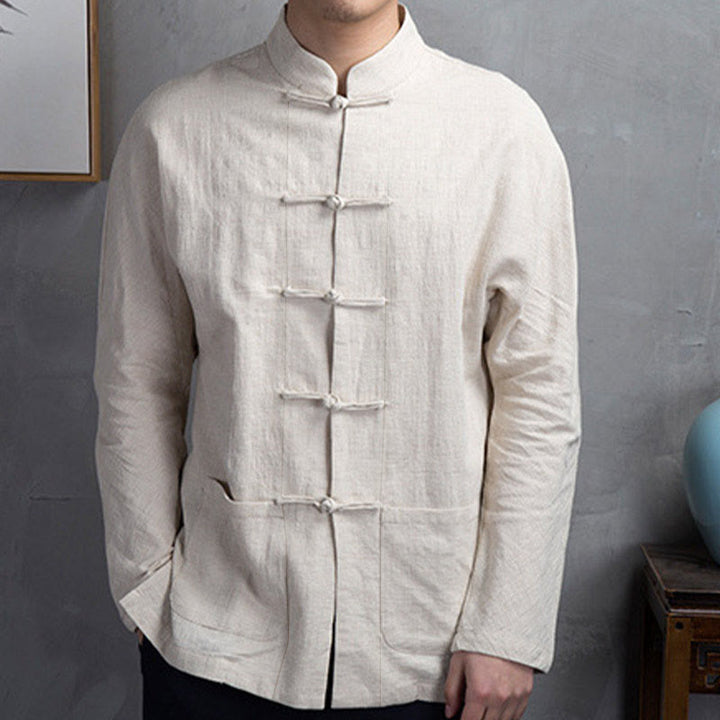 Chemise décontractée à boutons grenouille pour homme, couleur unie, motif Buddha Stones - Chiffon au citron - États-Unis/Royaume-Uni/AU 44, EU54 (5XL) - image 0