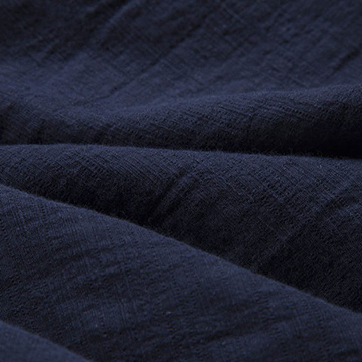 Chemise décontractée à boutons grenouille pour homme, couleur unie, motif Buddha Stones - image 19