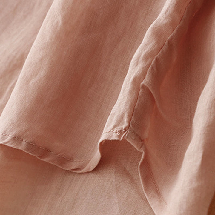 Chemise décontractée à manches mi-longues pour femme avec motif de grenouille et Buddha Stones - image 4