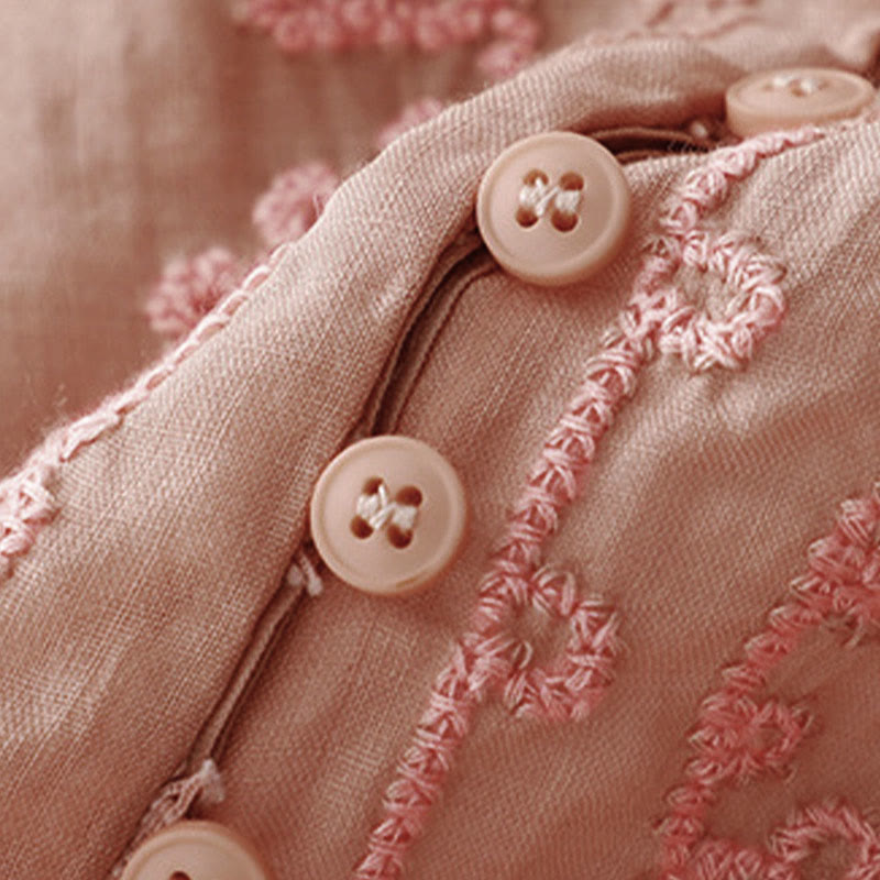 Chemise décontractée à manches mi-longues pour femme avec motif de grenouille et Buddha Stones - image 3