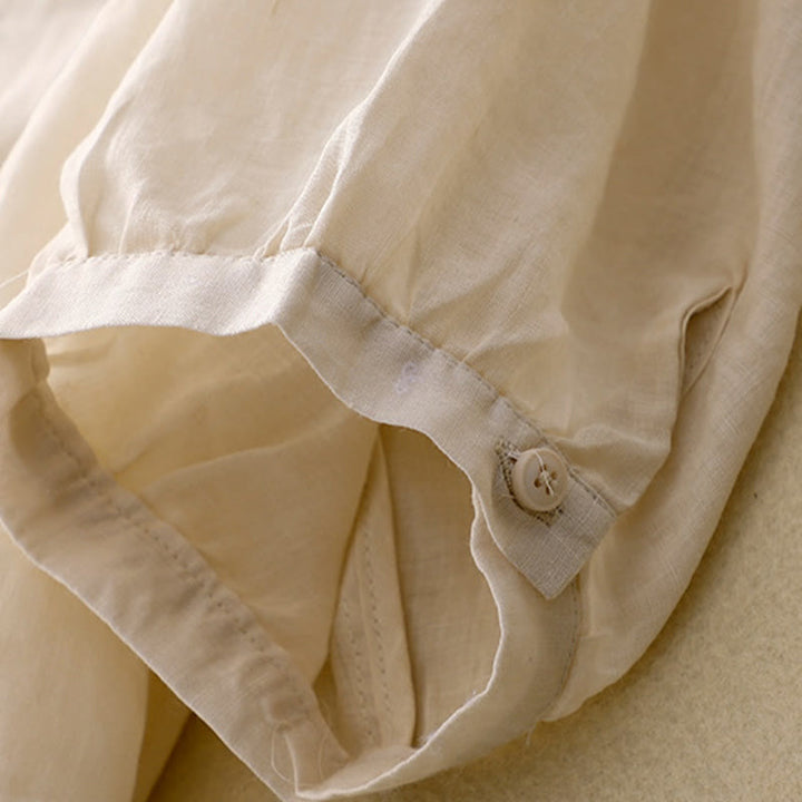 Chemise décontractée à manches mi-longues pour femme avec motif de grenouille et Buddha Stones - image 11