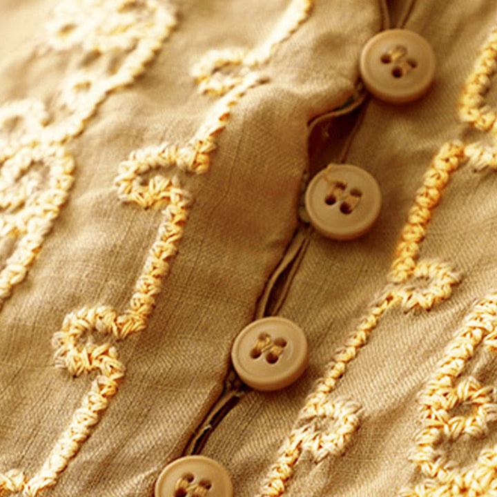 Chemise décontractée à manches mi-longues pour femme avec motif de grenouille et Buddha Stones - image 15