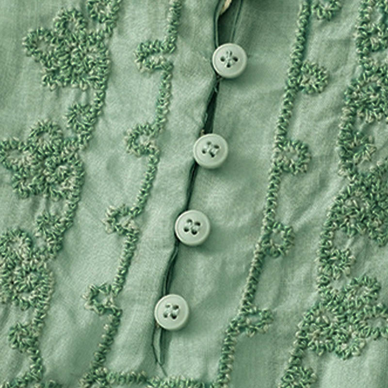 Chemise décontractée à manches mi-longues pour femme avec motif de grenouille et Buddha Stones - image 21