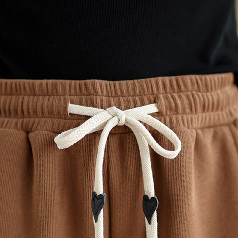 Pantalon large en coton uni avec cordon de serrage et poches pour femme Motif Buddha Stones - image 7