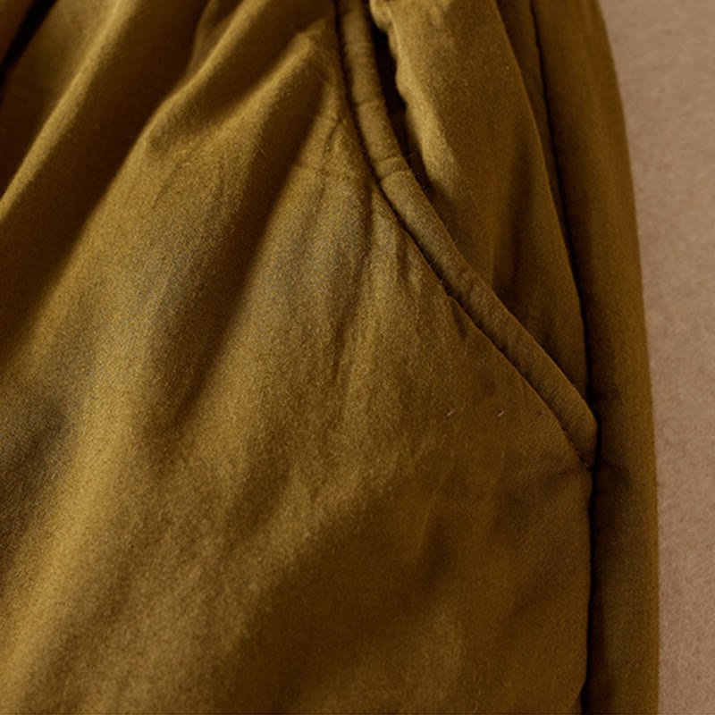 Pantalon sarouel épais en coton rembourré pour femme Buddha Stones avec poches - image 5