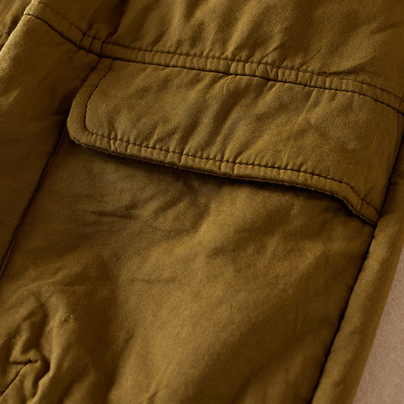 Pantalon sarouel épais en coton rembourré pour femme Buddha Stones avec poches - image 4