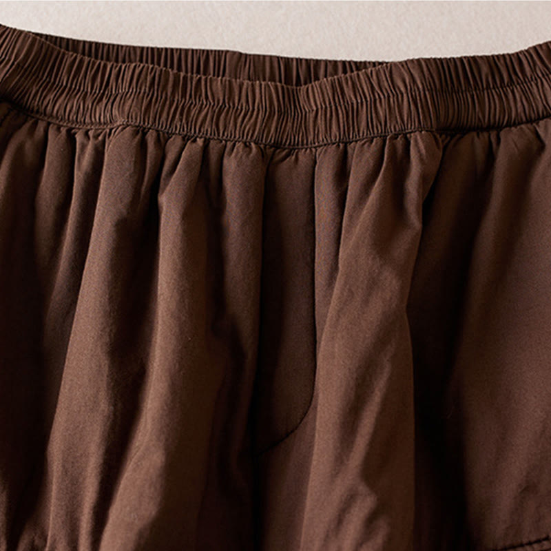 Pantalon harem épais pour femme, style uni, avec poches, de la Buddha Stones - image 11