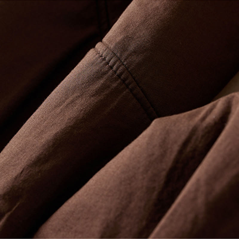 Pantalon harem épais pour femme, style uni, avec poches, de la Buddha Stones - image 13