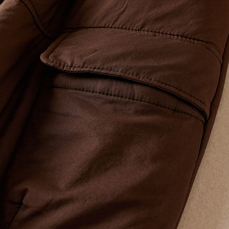 Pantalon harem épais pour femme, style uni, avec poches, de la Buddha Stones - image 10
