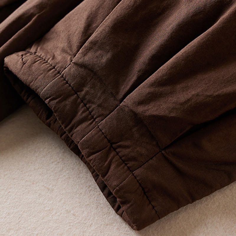 Pantalon sarouel épais en coton rembourré pour femme Buddha Stones avec poches - image 14