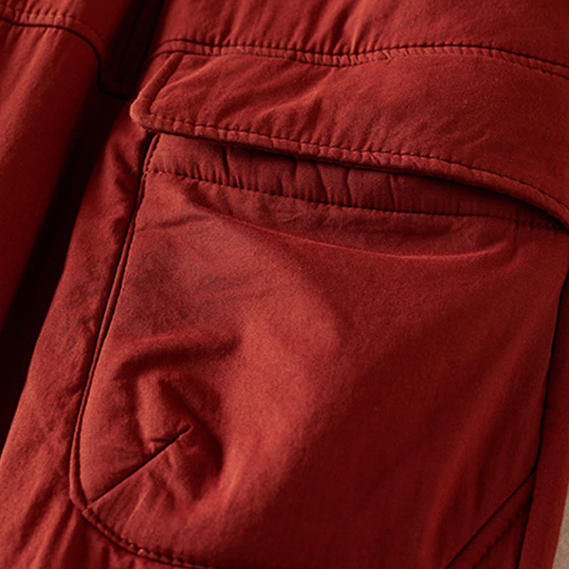 Pantalon harem épais pour femme, style uni, avec poches, de la Buddha Stones - image 18