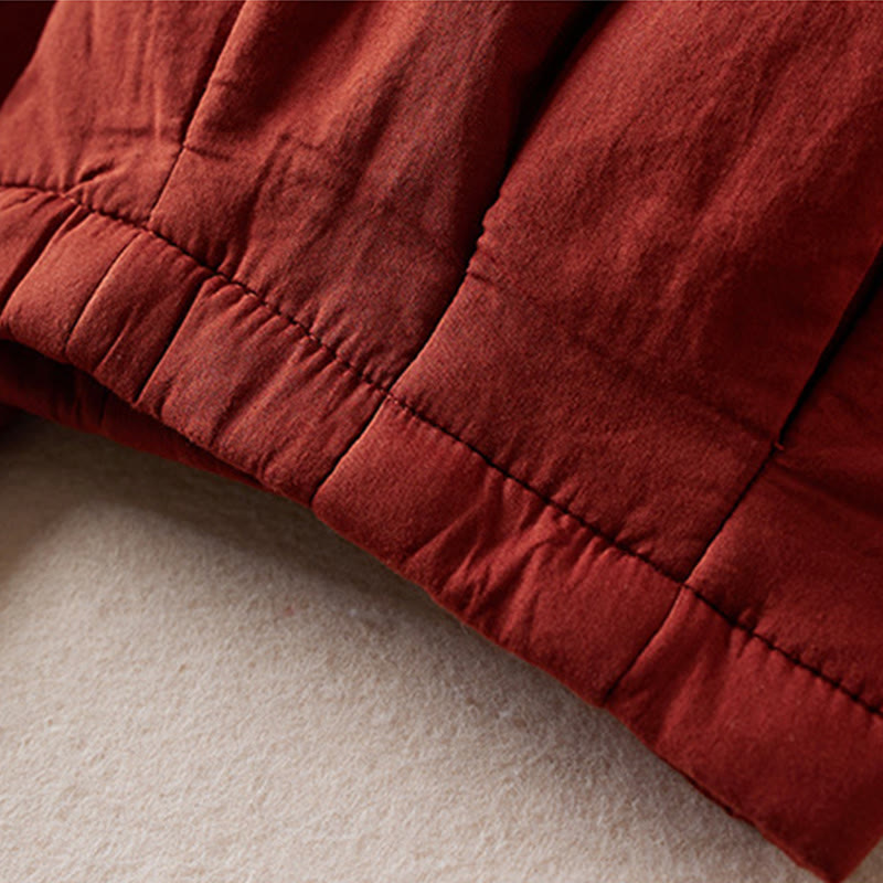 Pantalon sarouel épais en coton rembourré pour femme Buddha Stones avec poches - image 19