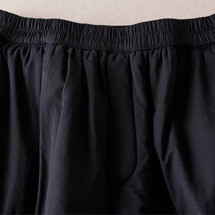 Pantalon harem épais pour femme, style uni, avec poches, de la Buddha Stones - image 27