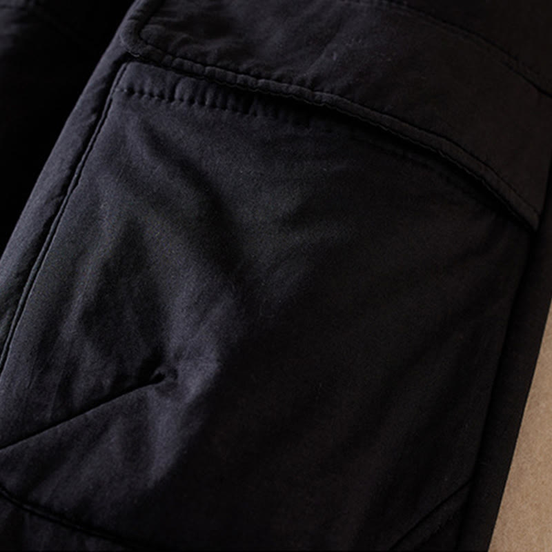 Pantalon harem épais pour femme, style uni, avec poches, de la Buddha Stones - image 29