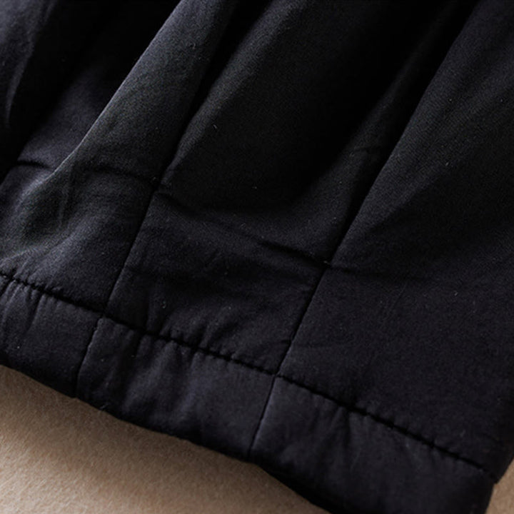 Pantalon harem épais pour femme, style uni, avec poches, de la Buddha Stones - image 25
