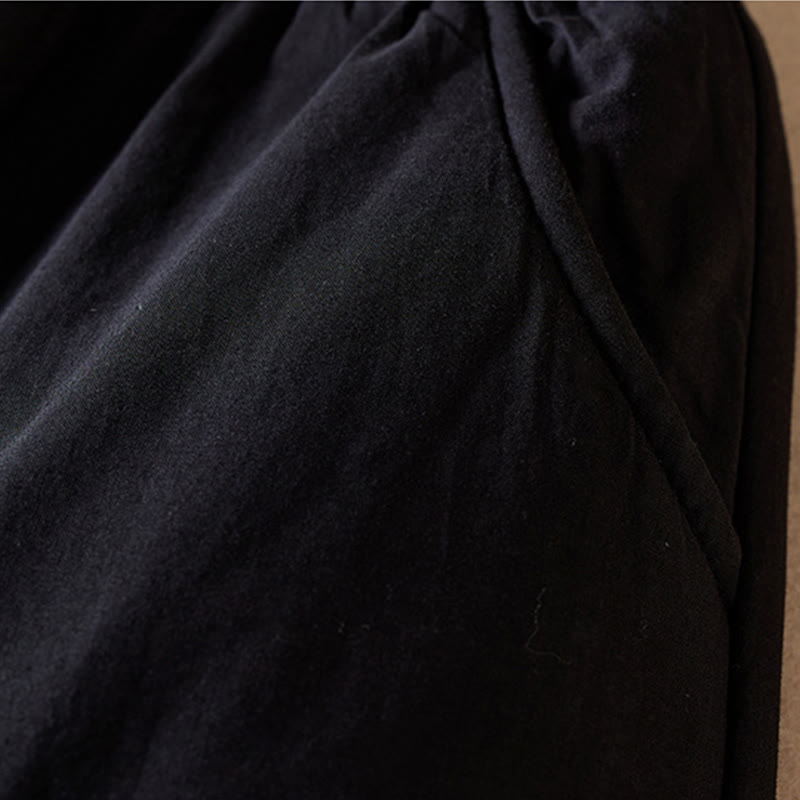 Pantalon sarouel épais en coton rembourré pour femme Buddha Stones avec poches - image 26