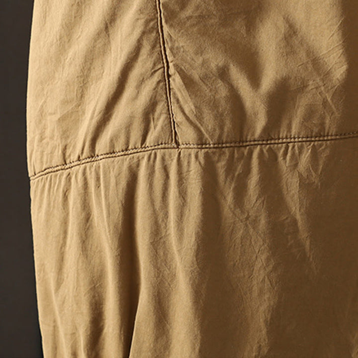 Pantalon sarouel en coton rembourré chaud et uni Buddha Stones pour femme avec poches - image 5