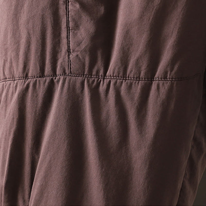 Pantalon sarouel en coton rembourré chaud et uni Buddha Stones pour femme avec poches - image 10