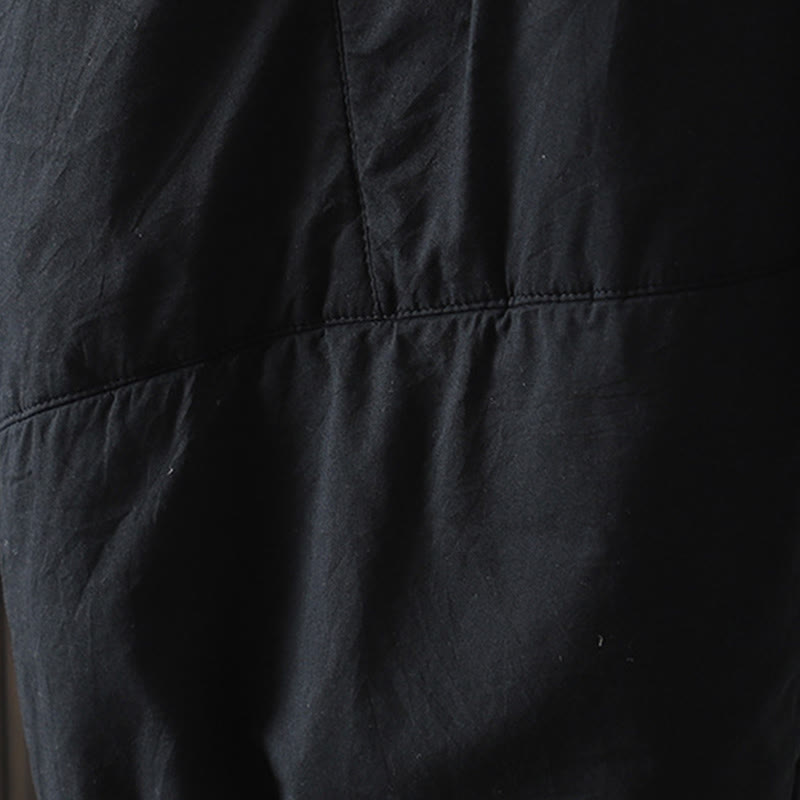 Pantalon sarouel en coton rembourré chaud et uni Buddha Stones pour femme avec poches - image 13