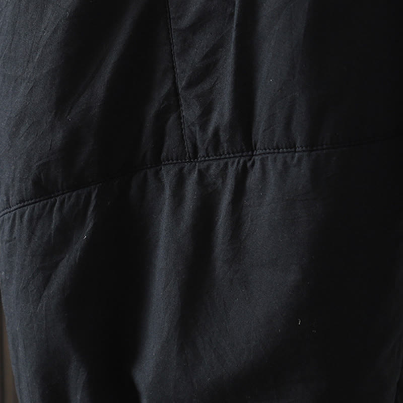 Pantalon sarouel en coton rembourré chaud et uni Buddha Stones pour femme avec poches - image 14