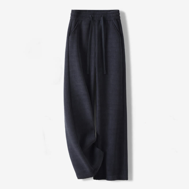 Pantalon décontracté en velours côtelé et coton rembourré pour femme Buddha Stones avec poches - Bleu nuit - US12，UK/AU16，EU44 (3XL) - image 0