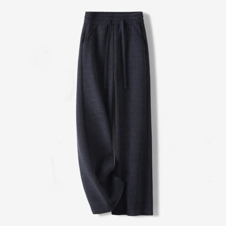 Pantalon décontracté en velours côtelé et coton rembourré pour femme Buddha Stones avec poches - Bleu nuit - US12，UK/AU16，EU44 (3XL) - image 0