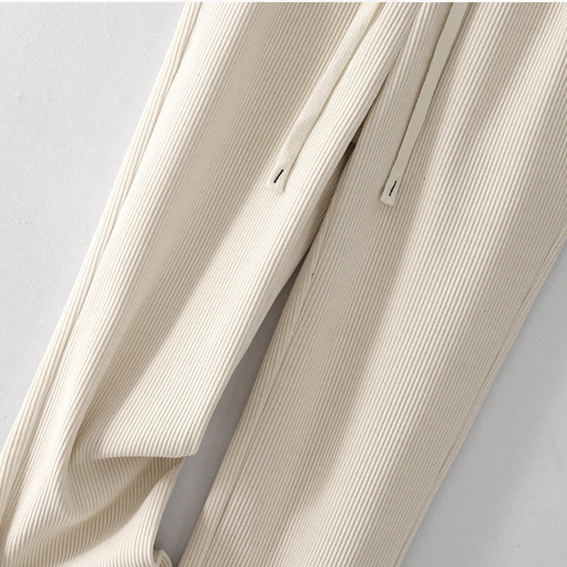 Pantalon décontracté en velours côtelé et coton rembourré pour femme Buddha Stones avec poches - image 3