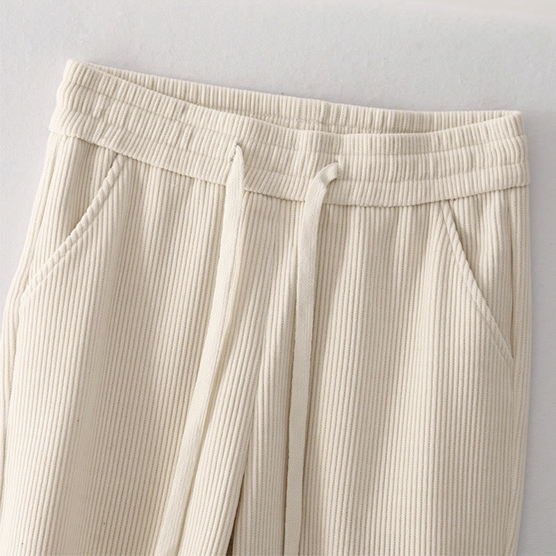 Pantalon décontracté en velours côtelé et coton rembourré pour femme Buddha Stones avec poches - image 7