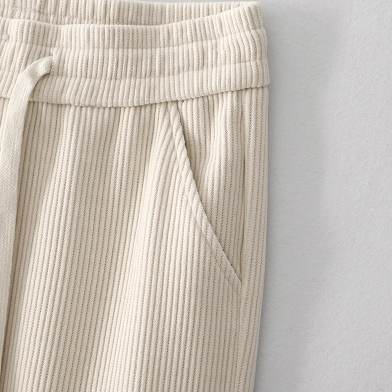 Pantalon décontracté en velours côtelé et coton rembourré pour femme Buddha Stones avec poches - image 2