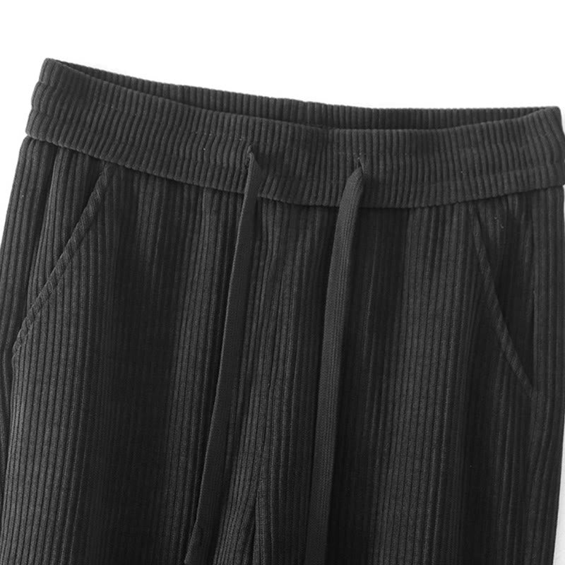 Pantalon décontracté en velours côtelé et coton rembourré pour femme Buddha Stones avec poches - image 9
