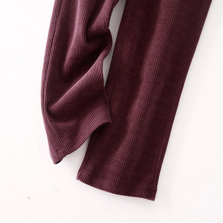 Pantalon décontracté en velours côtelé et coton rembourré pour femme Buddha Stones avec poches - image 19