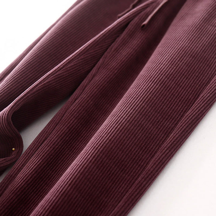 Pantalon décontracté en velours côtelé et coton rembourré pour femme Buddha Stones avec poches - image 18