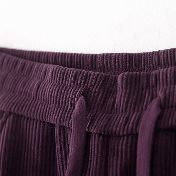 Pantalon décontracté en velours côtelé et coton rembourré pour femme Buddha Stones avec poches - image 29