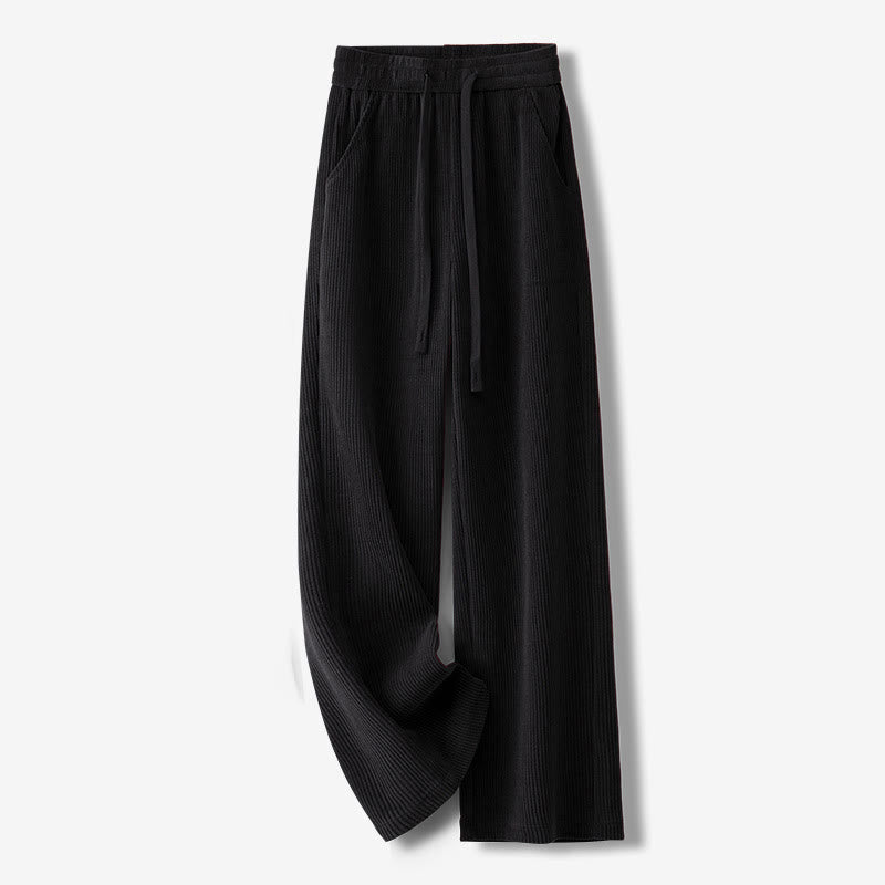Pantalon décontracté en velours côtelé et coton rembourré pour femme Buddha Stones avec poches - Noir - US12，UK/AU16，EU44 (3XL) - image 8