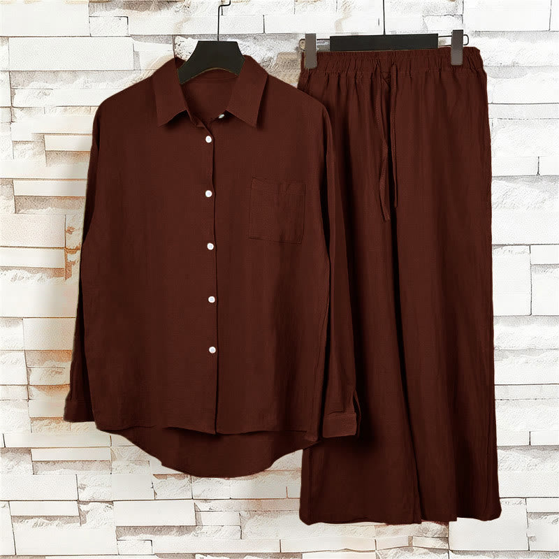 Ensemble 2 pièces pour femme, haut à manches longues avec poches et cordon de serrage, motif Buddha Stones, vêtements de méditation en coton et lin - image 41