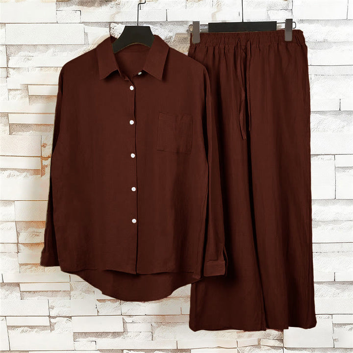 Ensemble 2 pièces pour femme, haut à manches longues avec poches et cordon de serrage, motif Buddha Stones, vêtements de méditation en coton et lin - image 41