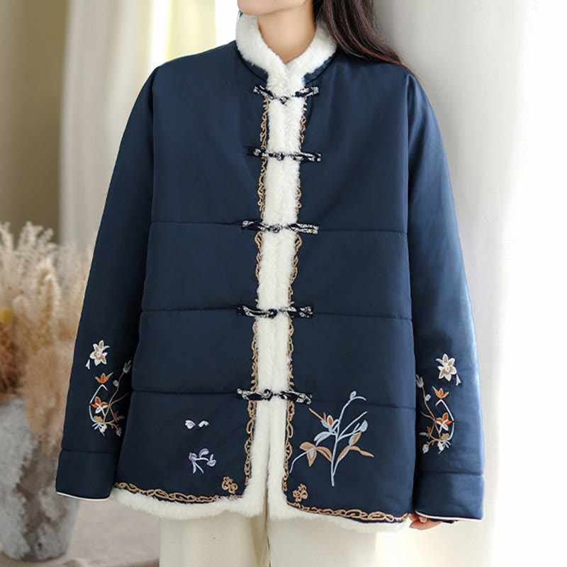 Veste matelassée en coton épais à manches longues pour femme Buddha Stones avec poches - image 4