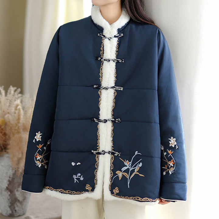 Veste matelassée en coton épais à manches longues pour femme Buddha Stones avec poches - image 4