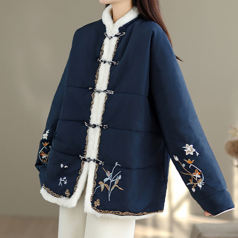 Veste matelassée en coton épais à manches longues pour femme Buddha Stones avec poches - image 2