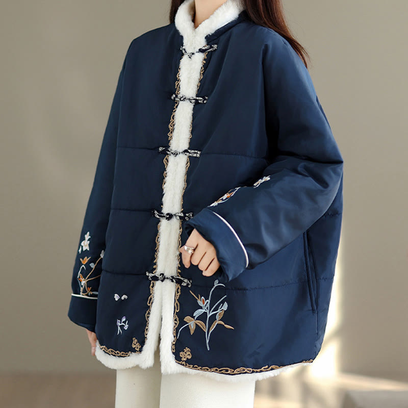 Veste matelassée en coton épais à manches longues pour femme Buddha Stones avec poches - image 3